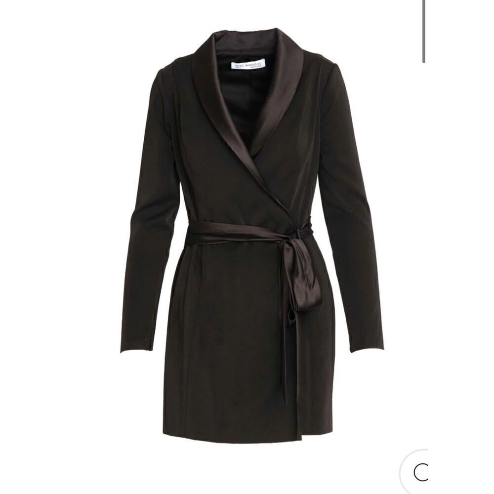NWT Mac Duggal mini tuxedo dress
